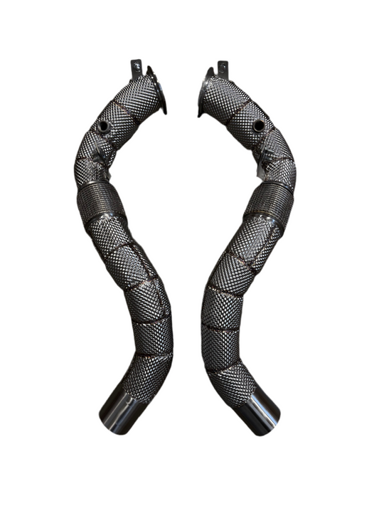 MBS F85/F86 Catless Heatshield Downpipes - F85 X5M F86 X6M