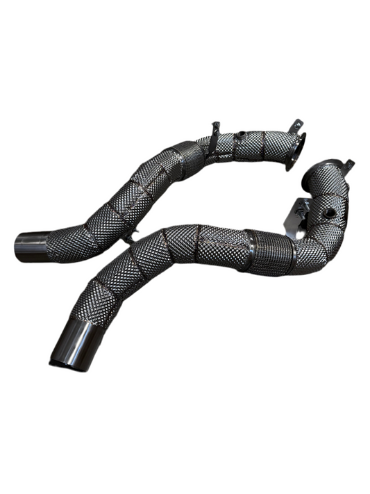 MBS F85/F86 Catless Heatshield Downpipes - F85 X5M F86 X6M