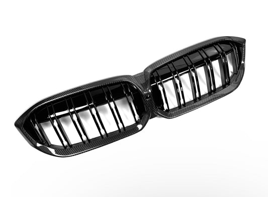 G20 Dry Carbon Fiber Front Grilles Dual Slat (BMW 3-Series G20/G21/G28 LCI)