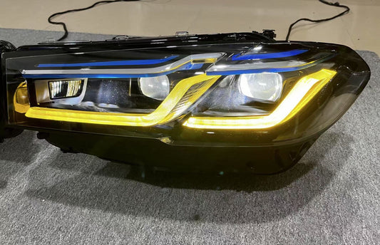 G30 LCI Style Headlights Yellow/White Switchback - F90 M5 G30 G38 5-Series 2021-2023