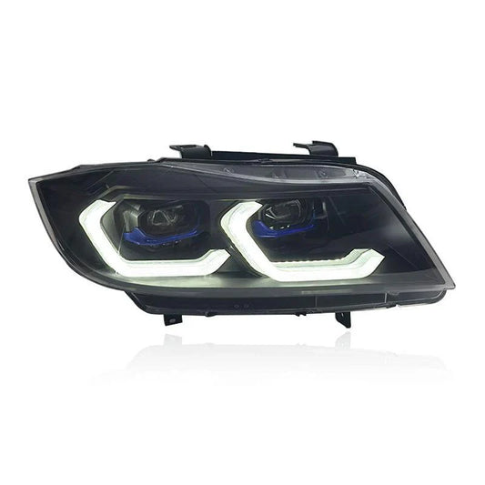 E90 LCI Laser Style Headlights Yellow/White - E90 3-Series