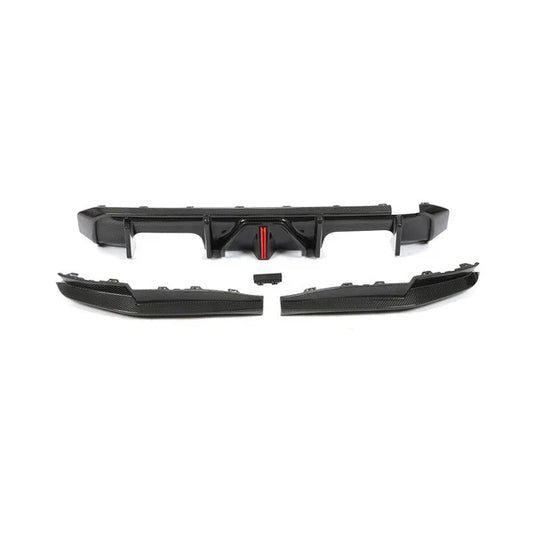 G8X M3/M4 AK Style Dry Carbon Fiber LED Rear Diffuser w/ splitters - G80 M3 G82 G83 M4