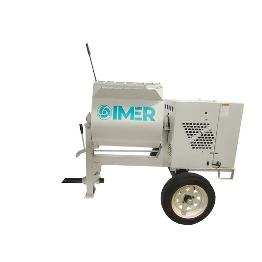 IMER HSM 6-1130062 | Horizontal Shaft Mortar Mixer | 6 cu ft Steel Drum