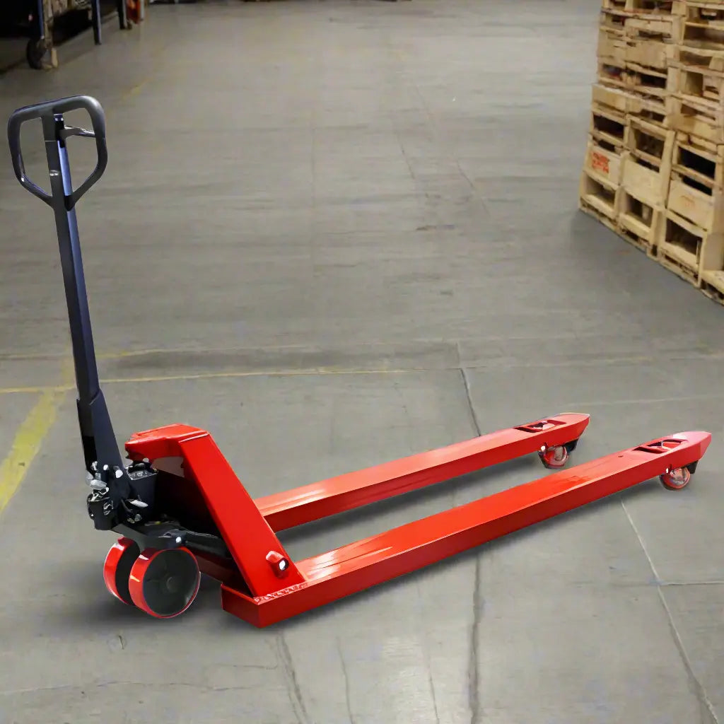 Majorlift Extra Long Pallet Jack Trucks, 4400 lbs Cap. 72″ x 27″ - MPT44-XL72