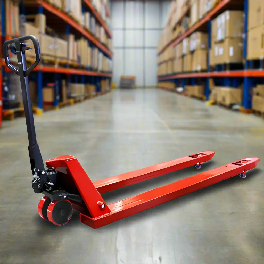 Majorlift Extra Long Pallet Jack Trucks, 4400 lbs Cap. 96″ x 27″ - MPT44-XL96