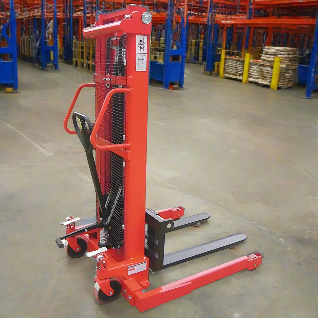 Majorlift Manual Straddle Stacker, 2200 lb Cap, Lift 63″ - MSM22-63