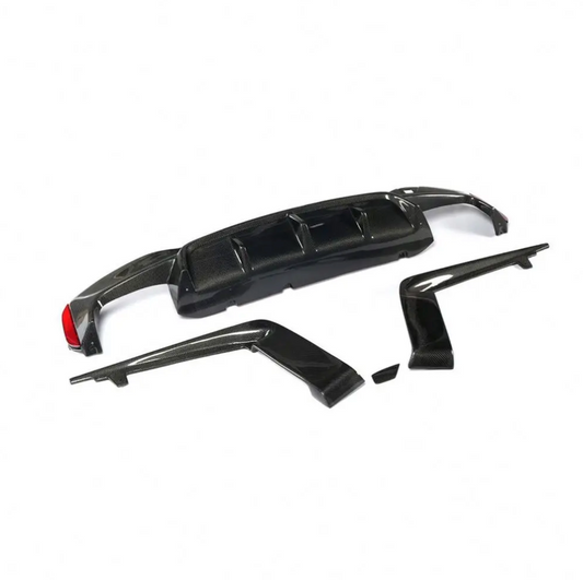 F90 M5 3D Style Carbon Fiber Rear Diffuser - F90 M5