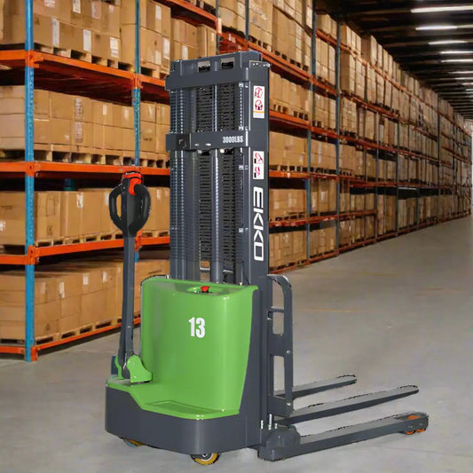 EKKO EB13C-98Li | Electric Pallet Stacker | 98" Lift, 2800 lbs