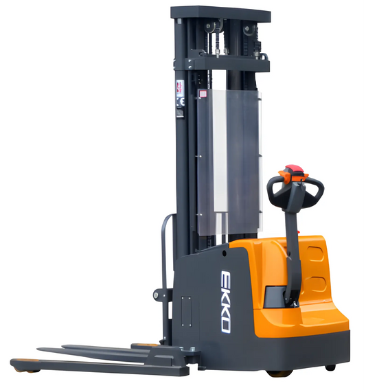 EKKO EB20E | Electric Straddle Stacker | 177" Lift Height | 4400 lb Capacity
