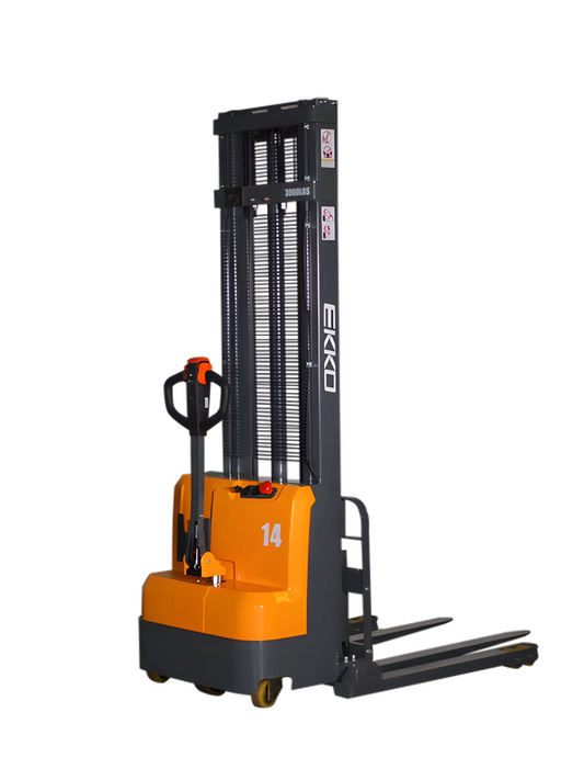 EKKO EB14C-138 | Electric Pallet Stacker | 138" Lift, 3000 lbs