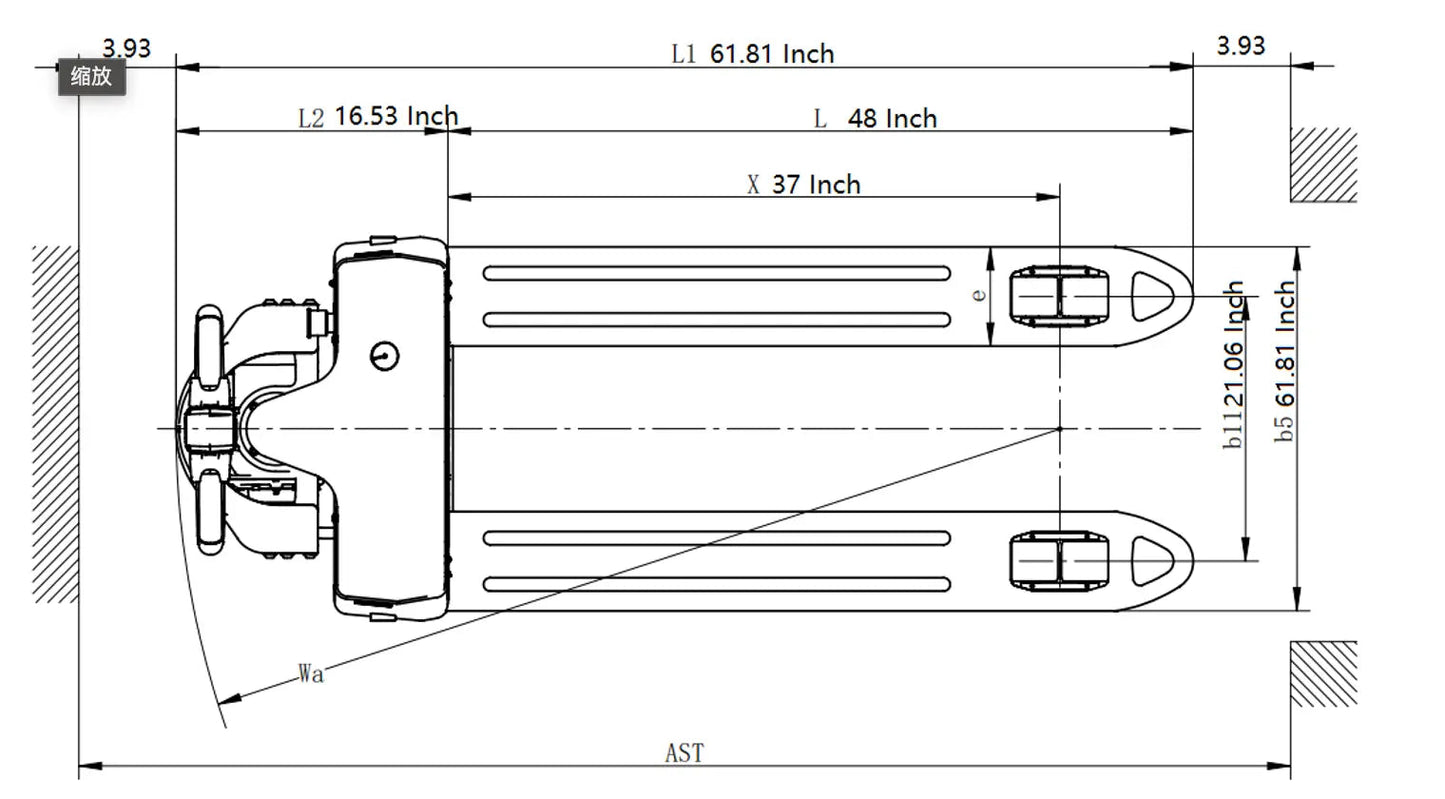 EKKO EP15JLi | Full Powered Lithium | Electric Walkie Pallet Truck | with 3300 lb Load Capacity