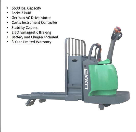 EKKO EP30A-LI | Lithium Rider Pallet Truck | with 6600 lb Load Capacity