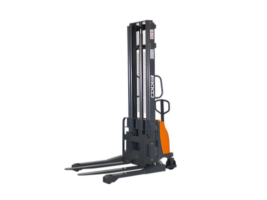 EKKO EA15A | Semi-Electric Pallet Stacker | 3300 lbs 118″ Lift