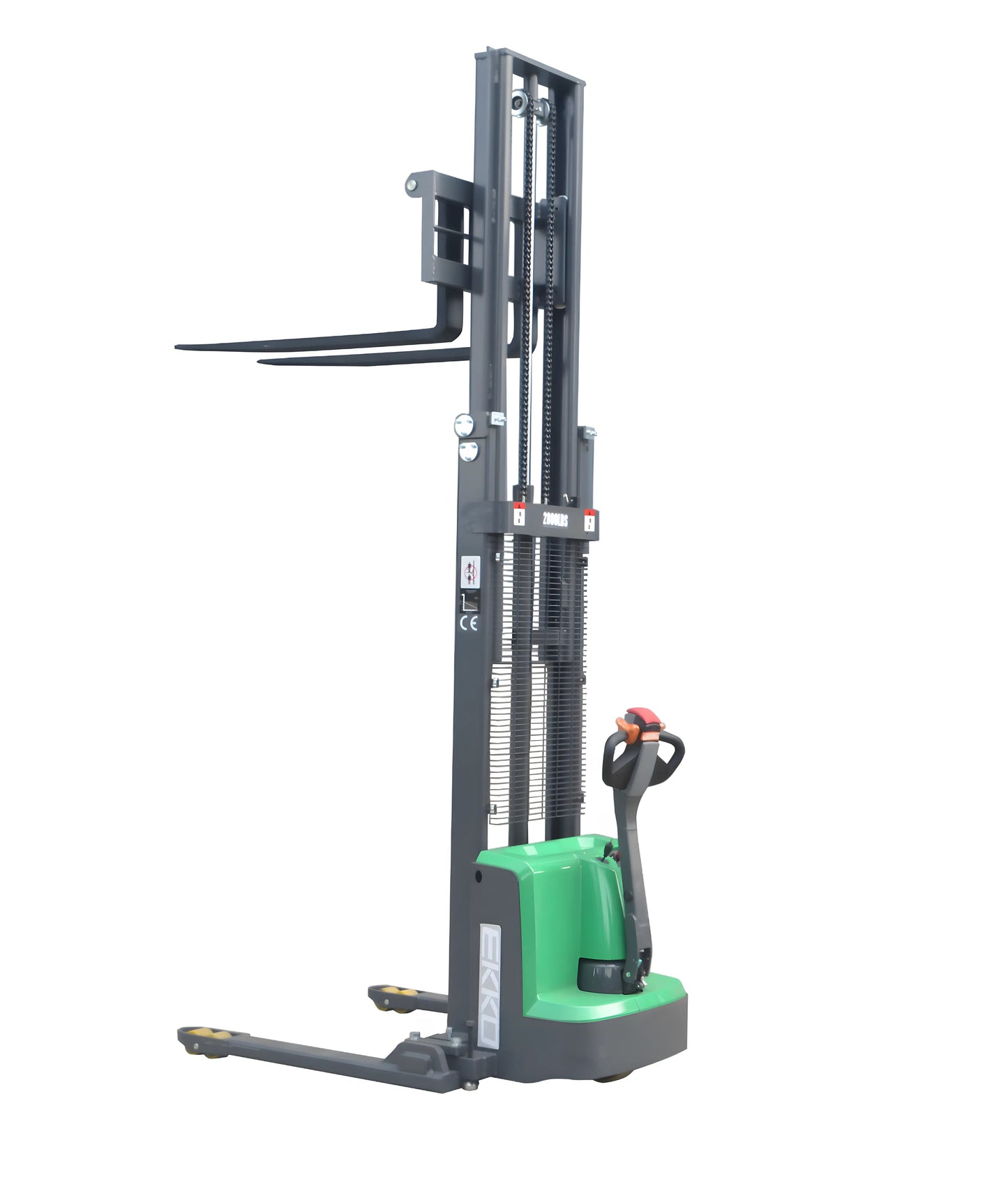 EKKO EB13E-145Li | Electric Pallet Stacker | 145" Lift Height, 2800 lbs