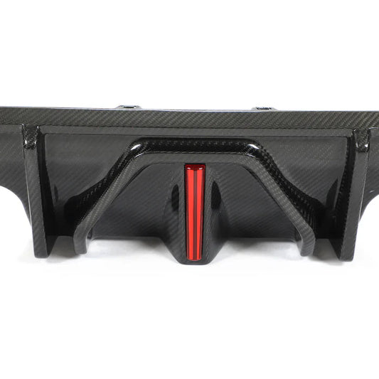 G8X TK Style Carbon Fiber Rear Diffuser With Light - G80 M3 G82 G83 M4