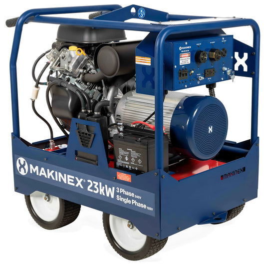 Makinex | Generator | 23kW | 240V | Dual-Phase | Gasoline | GEN-23P-MS-240