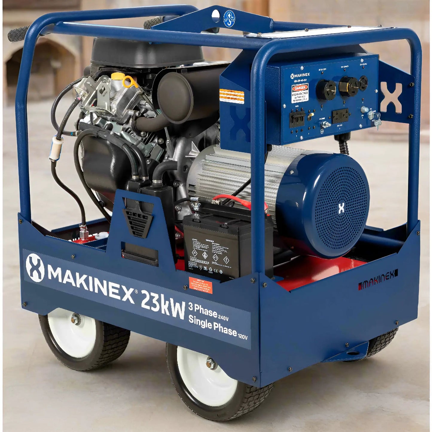 Makinex | Generator | 23kW | 240V | Dual-Phase | Gasoline | GEN-23P-MS-240