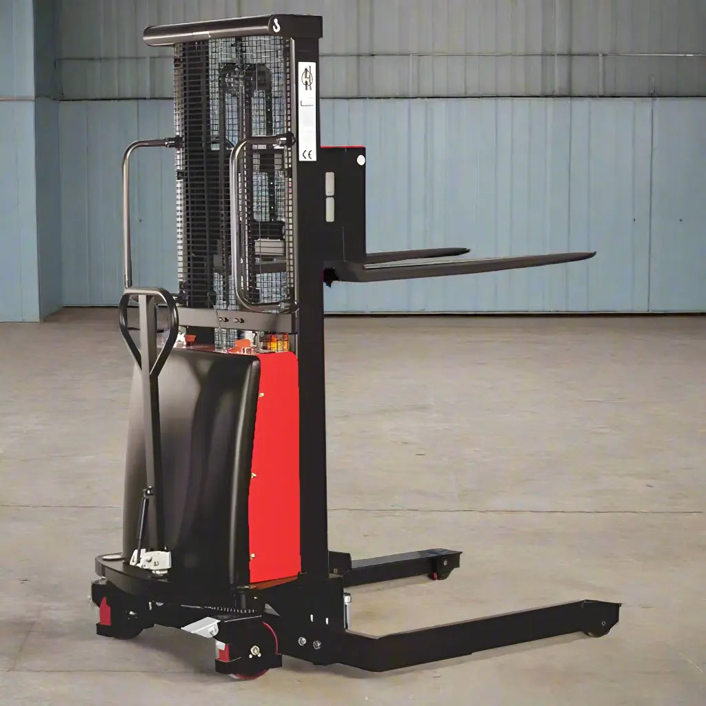 Majorlift MSE33-138 | Semi-Electric Pallet Stacker | 3300 lbs 138″ Lift