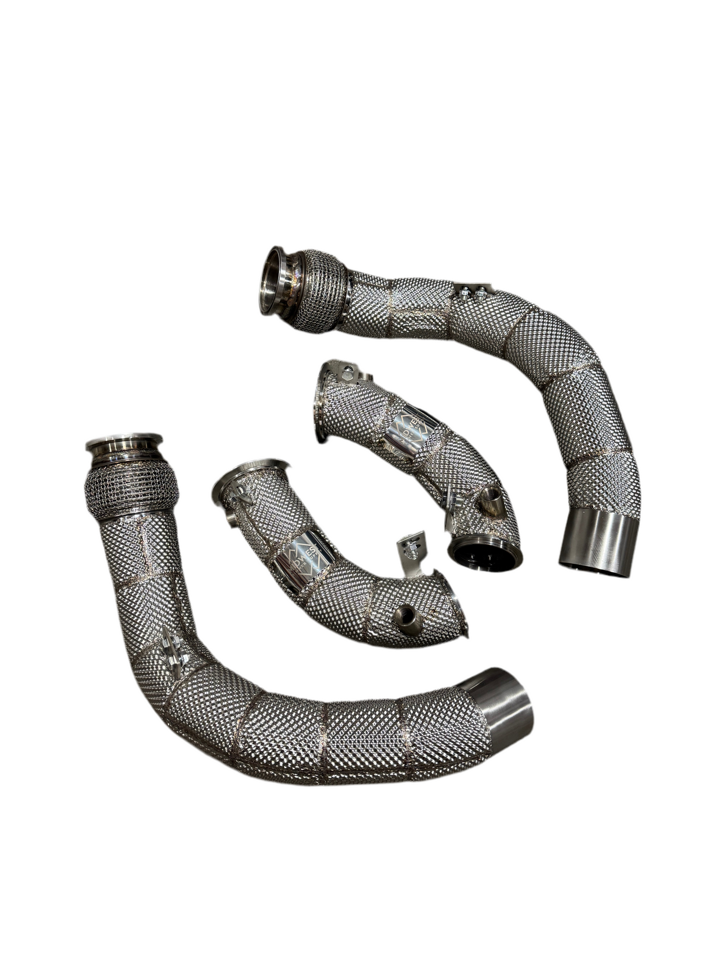 MBS S63 Catless Heatshield Race Downpipes - F90 M5 F91 F92 F93 M8
