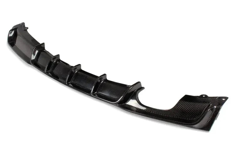 F30 MP Style Carbon Fiber Rear Diffuser Single Outlet Dual Tips - F30 3-Series M Sport
