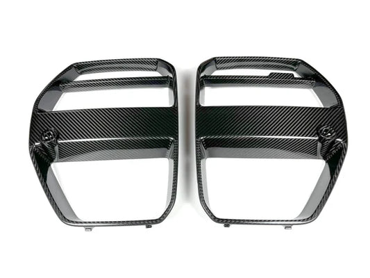 V Style Dry Carbon Fiber Front Grille With ACC (BMW G80/G82 M3/M4)