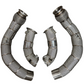 MBS S63 Catless Heatshield Race Downpipes - F90 M5 F91 F92 F93 M8