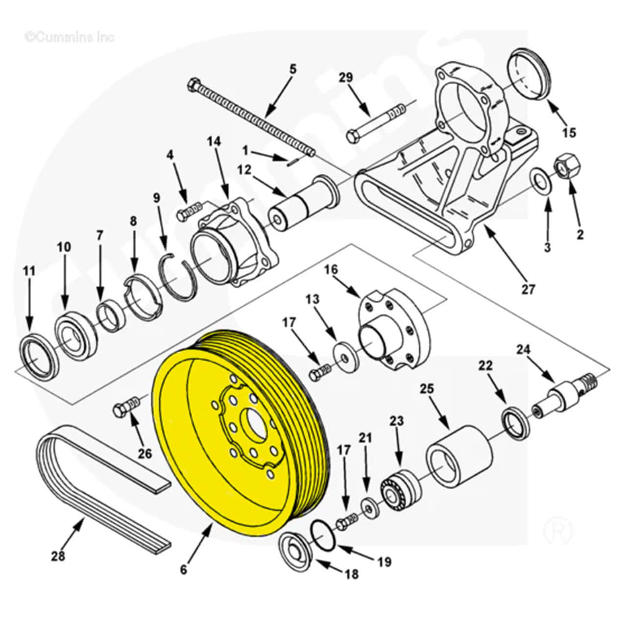 3401513 | Genuine Cummins® Fan Pulley