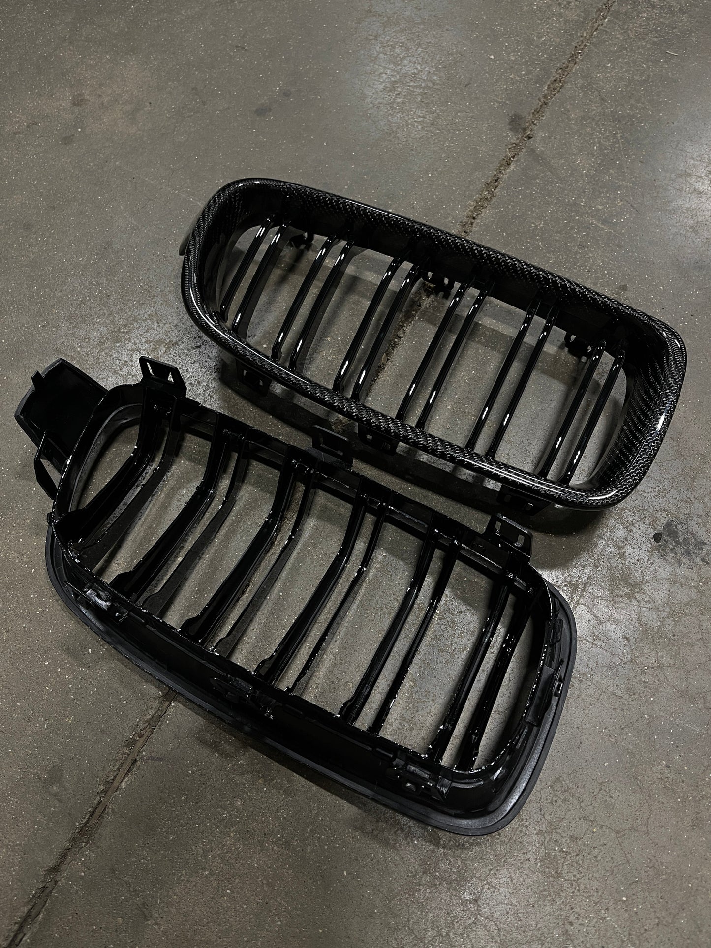 Carbon Fiber Dual Slat Front Grilles (BMW F30 3 Series)