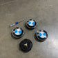 BMW Floating Wheel Center Caps Blue/White Carbon Fiber
