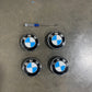 BMW Floating Wheel Center Caps Blue/White Carbon Fiber