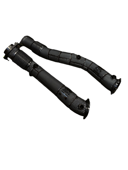 MBS S58 F97/F98 Catless Heatshield Downpipes - F97 X3M F98 X4M