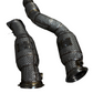 MBS G8X S58 Heatshield Resonated Downpipes w/ Crossover Pipe - G80 M3 G82 G83 M4