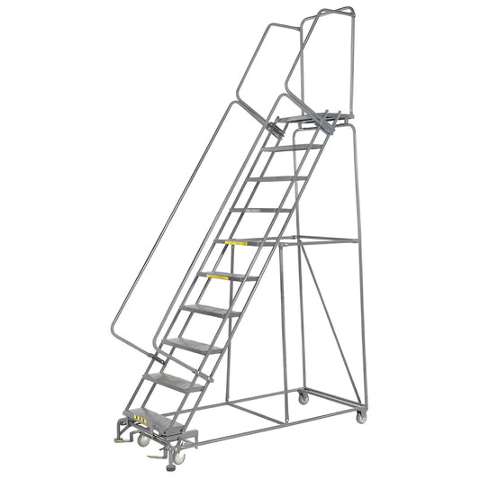 Ballymore M-2000 Series - 10-Step Rolling Safety Ladder | 24" Wide Step | 32"-40" Base