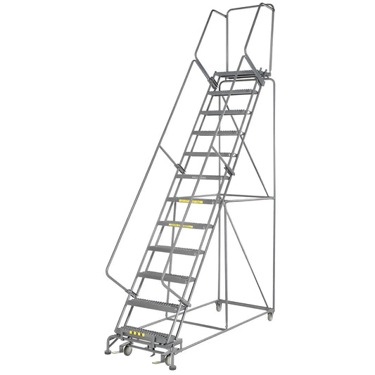 Ballymore M-2000 - 12-Step Rolling Safety Ladder | 24" Wide Step | 32"-40" Base