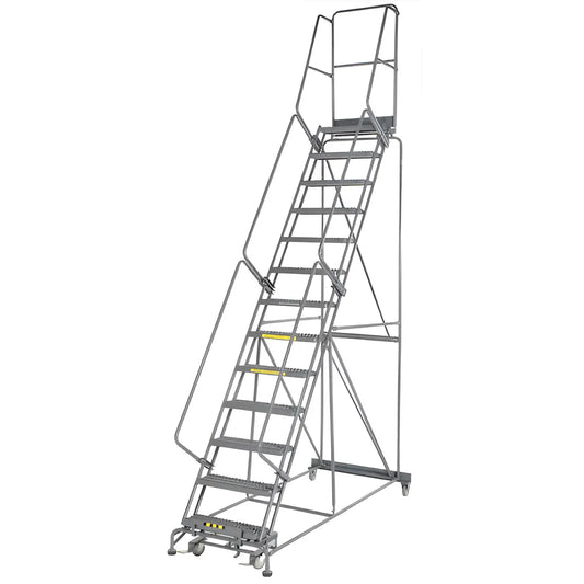 Ballymore M-2000 134014 - 13-Step Rolling Safety Ladder | 24" Wide Steps | 32"-40" Base