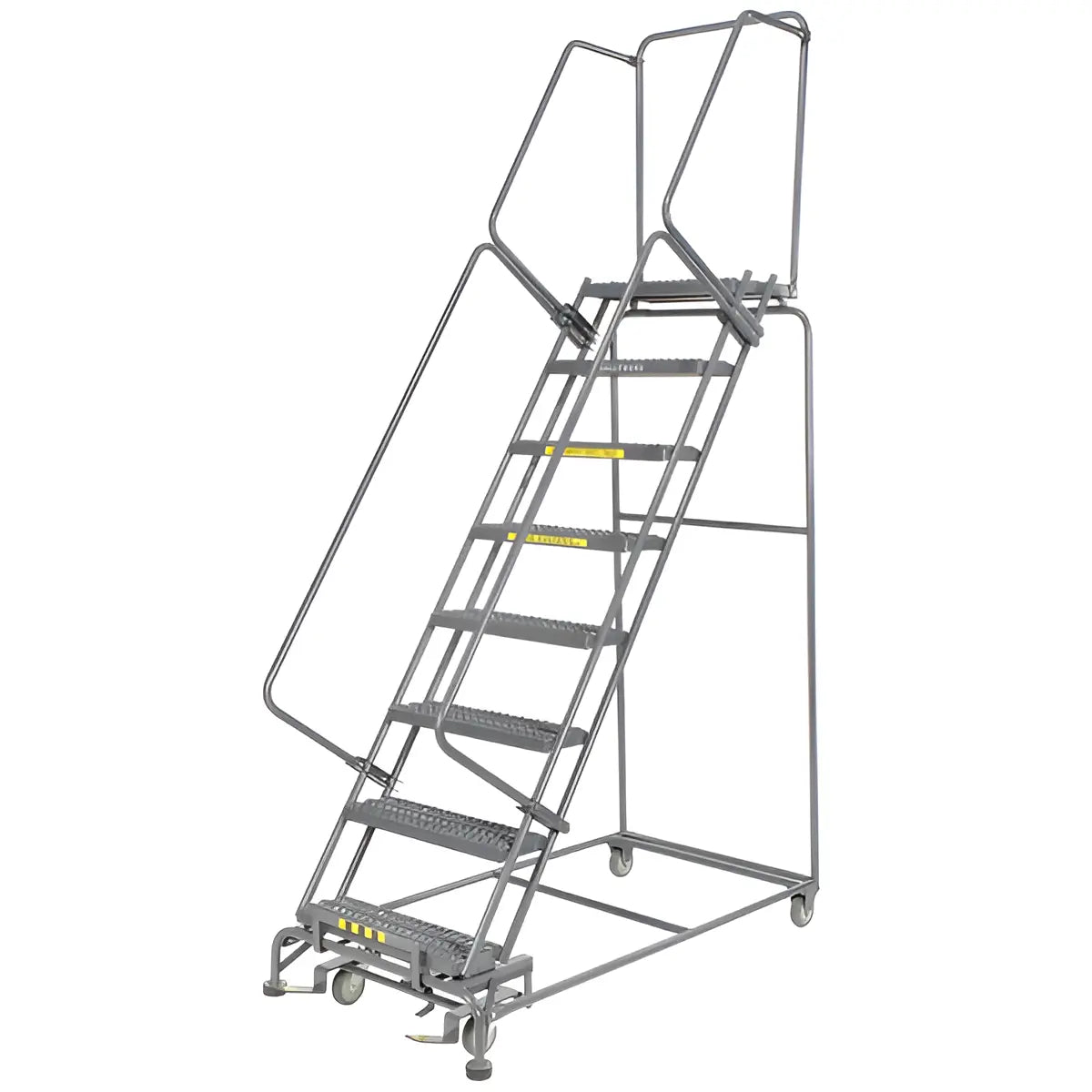 Ballymore M-2000 Series - 8-Step Rolling Safety Ladder | 24" Wide Step | 32"-40" Base