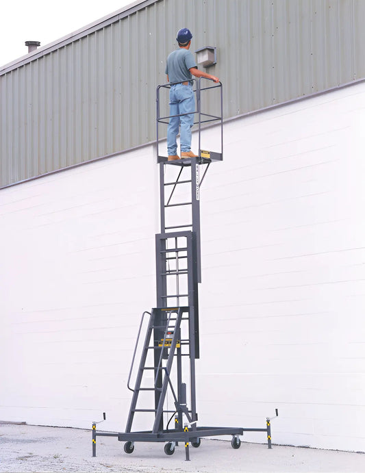 Ballymore BL-315 – Single-Person Manual Maintenance Lift | 28" x 20" Steel Platform | 21' Working Height
