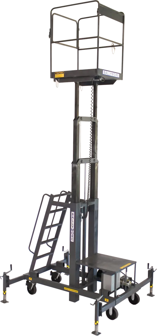Ballymore MR-24 – Two-Person Battery-Powered Hydraulic Lift | 28" x 36" Platform | 30' Working Height