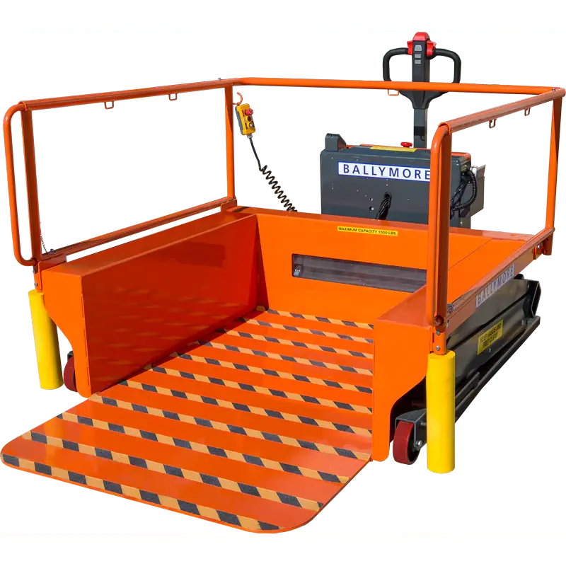 Ballymore PLDPLUS - Powered Portable Loading Dock with Hydraulic Lift | 47" x 75" Platform | and 1500 lbs Capacity