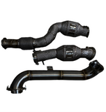 MBS G8X S58 Heatshield Catted Downpipes w/ Crossover Pipe - G80 M3 G82 G83 M4
