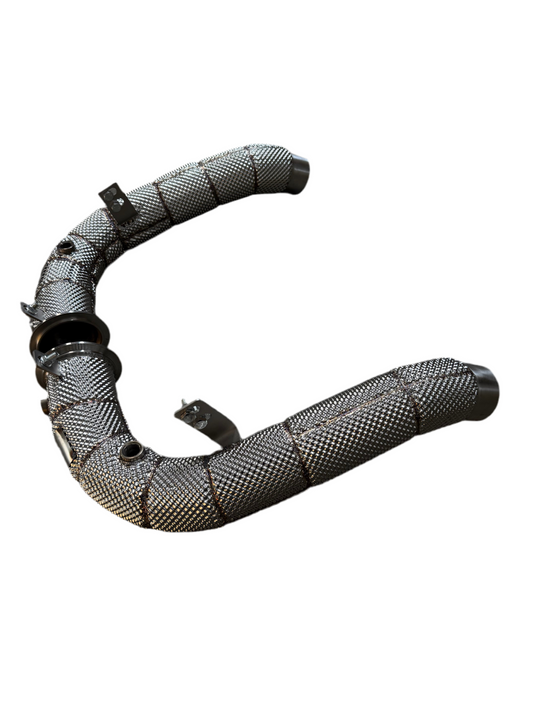 MBS S63 F1X M5 M6 Heatshield Catless Downpipe - F10 M5 F12 F06 M6