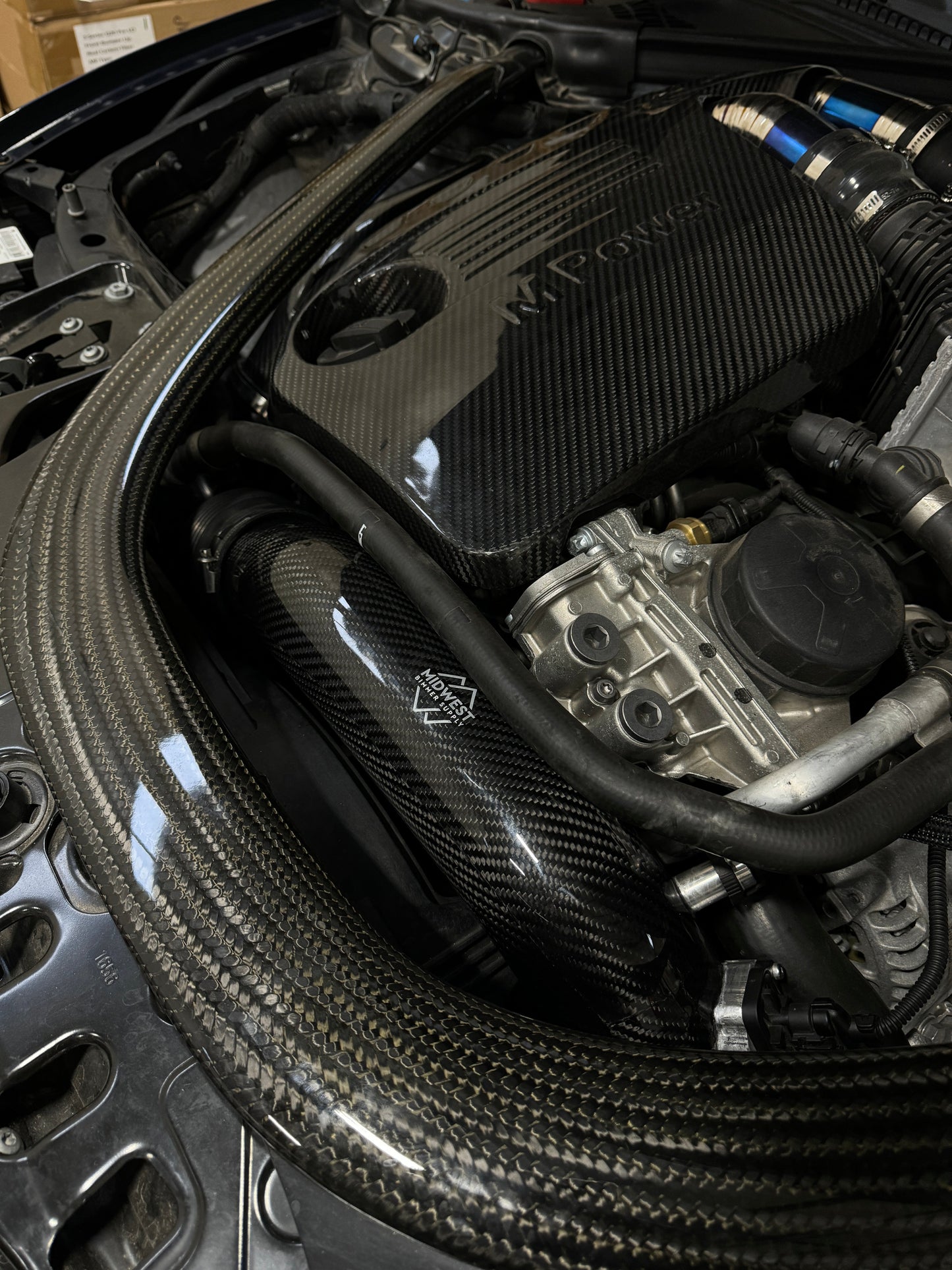 S55 Carbon Fiber Front Mount Intakes - BMW F80 M3 F82 F83 M4 F87 M2C