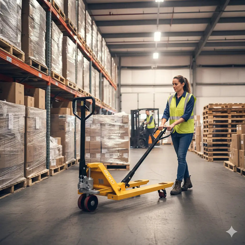 EKKO A25 | Manual Pallet Jack | 5500 lbs Capacity | Raised Height 7.5''