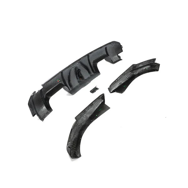 G8X M3/M4 AK Style Dry Carbon Fiber LED Rear Diffuser w/ splitters - G80 M3 G82 G83 M4