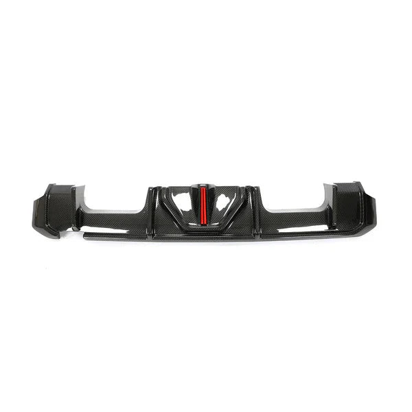 G8X M3/M4 AK Style Dry Carbon Fiber LED Rear Diffuser w/ splitters - G80 M3 G82 G83 M4