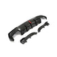G22 4-Series KB Style LED Carbon Fiber Rear Diffuser 3 Piece - G22 4-Series