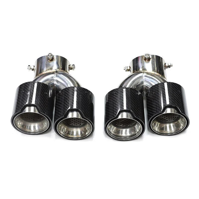 G20/G22/G42 Carbon Fiber M Style Quad Exhaust Tips - G20 3-Series G22 4-Series G42 2-Series
