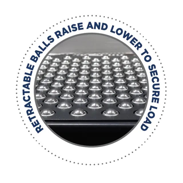 Ballymore BALLYPAL-STK48BC | Semi-Electric Pallet Stacker with Ball Transfer Conveyor Table, 20″ x 35″, 500 lbs Capacity