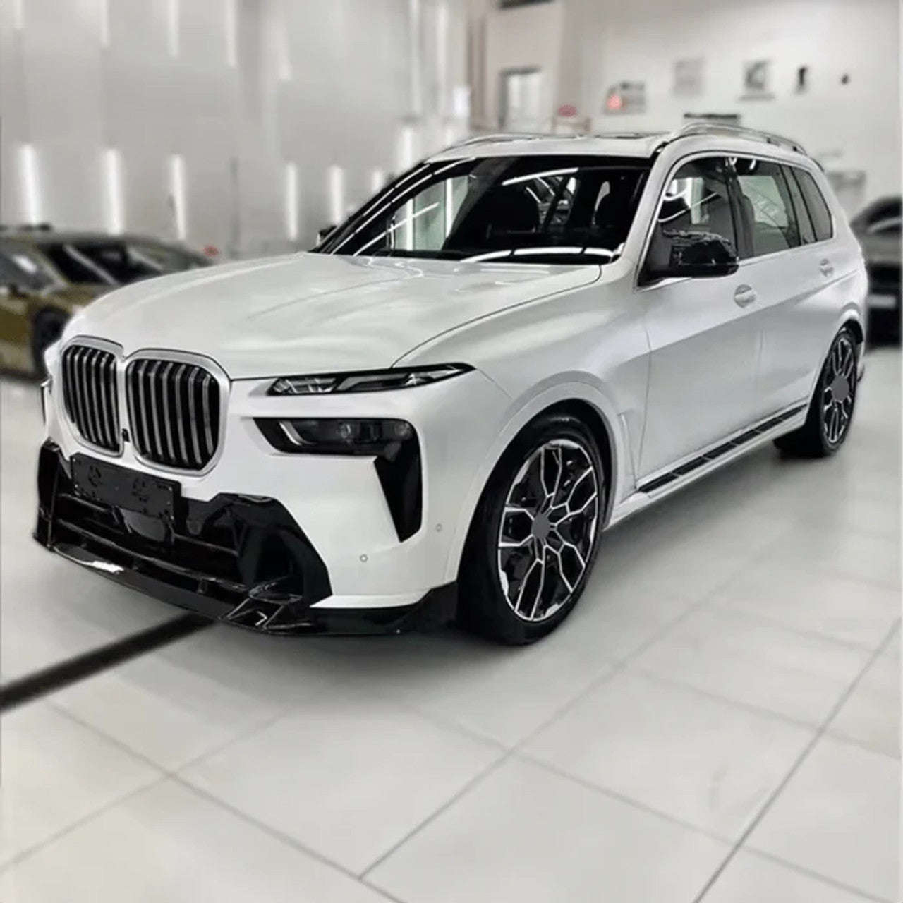 X7 G07 LCI Gloss Black GT Style Front Lip - X7 G07 LCI