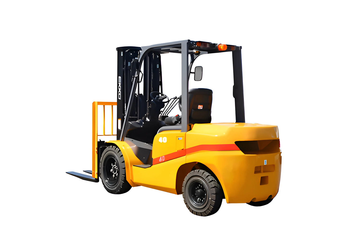 EKKO EK35D | Diesel Forklift | 4 Wheel 7000 lbs Solid Pneumatic Tires